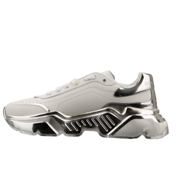 Dolce & Gabbana - Woman Leather Sneaker DAYMASTER Silver White EUR 40,5 - Picture 4 of 5